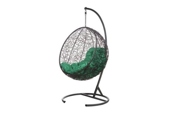 Hanging chair KokosBlack G 105x110x80 cm, black