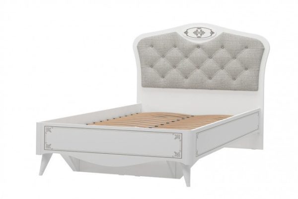 Children's bed Alice 120x200 cm color white, gray