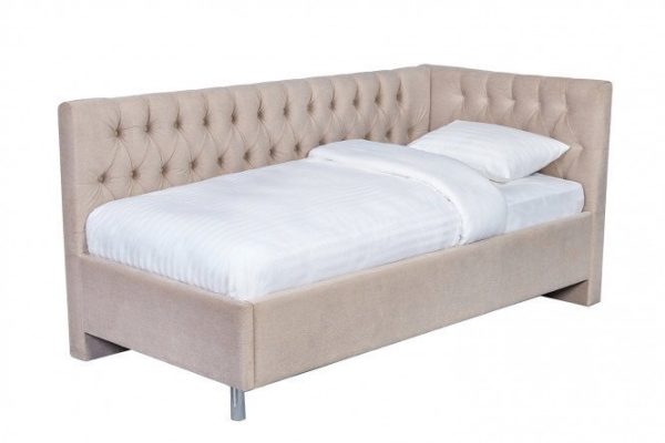 Bed with a lifting mechanism, right-hand Maestro, beige color 90x200 cm