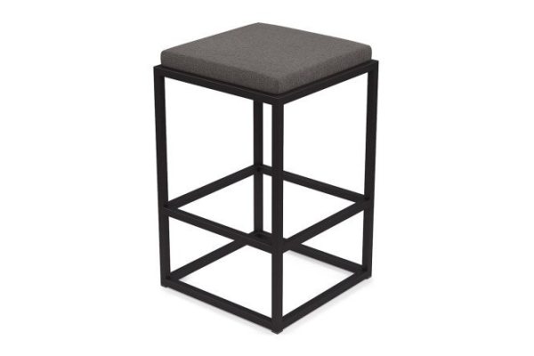 Bar stool Horeca Verm 40x75x40 cm, upholstery color gray, legs black