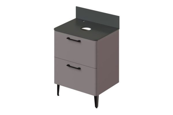 Floor cabinet Nais 2.0 60.2 cm, frame color amaretti, facade amaretti