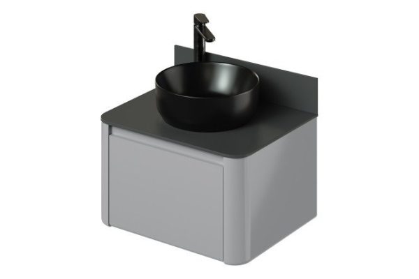 Wall-hung cabinet Pronto 60 cm, frame color gray, facade gray