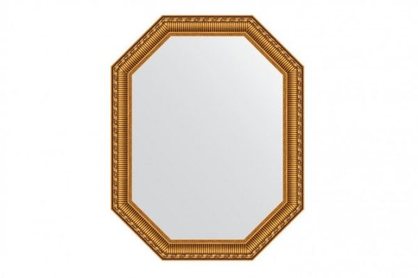 Wall mirror in a baguette frame EVOFORM Polygon BY 7058, golden aqueduct 55x70 cm