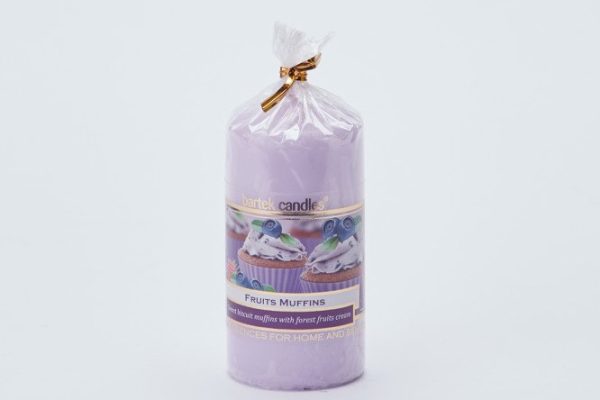 Candle Fruit muffins 10 cm, 1 pc.
