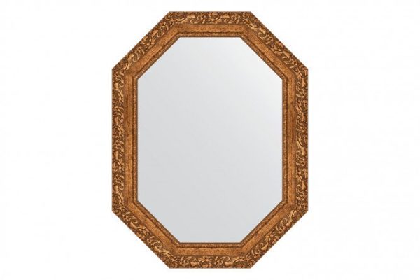 Wall mirror in a baguette frame EVOFORM Polygon BY 7147, bronze vignette 65x85 cm