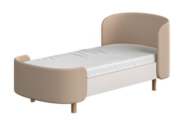 Teenage bed Kidi soft 80x200 cm color white, beige
