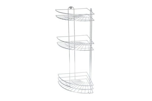 Corner shelf 3-tier SWR-18-03 with hooks 23x58.5x23 cm