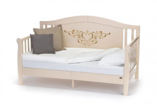 Children's sofa bed Stanzione Verona Div Cuore Avorio 80x160 cm ivory color