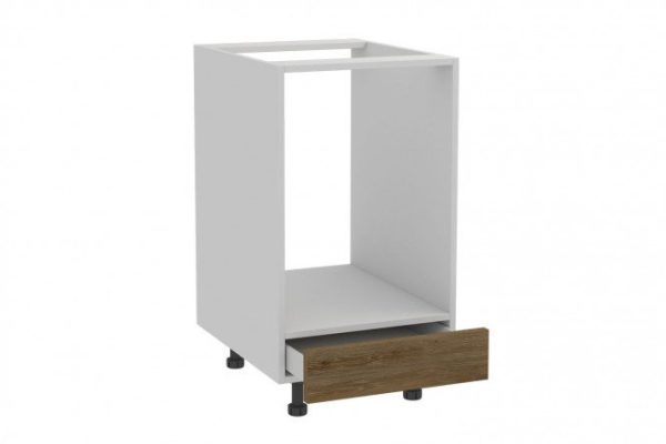 Front for a floor cabinet for appliances with a drawer Nicole 44.6x11.6 cm, color Davos truffle oak