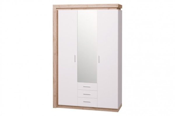 3-door wardrobe with mirror Lumen