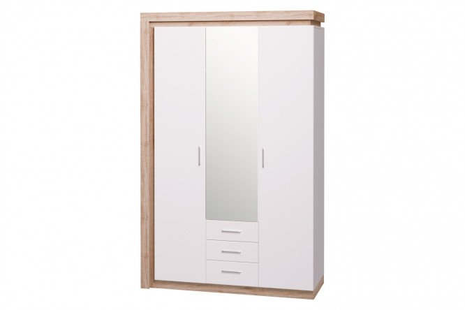 3-door wardrobe with mirror Lumen