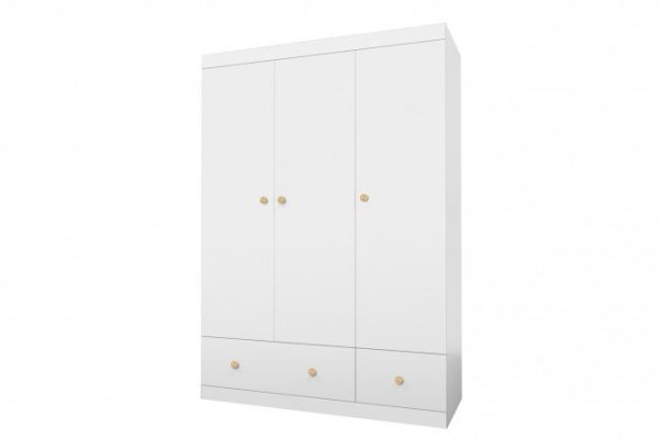Three-section wardrobe Fun 134.4x190x51.6 cm