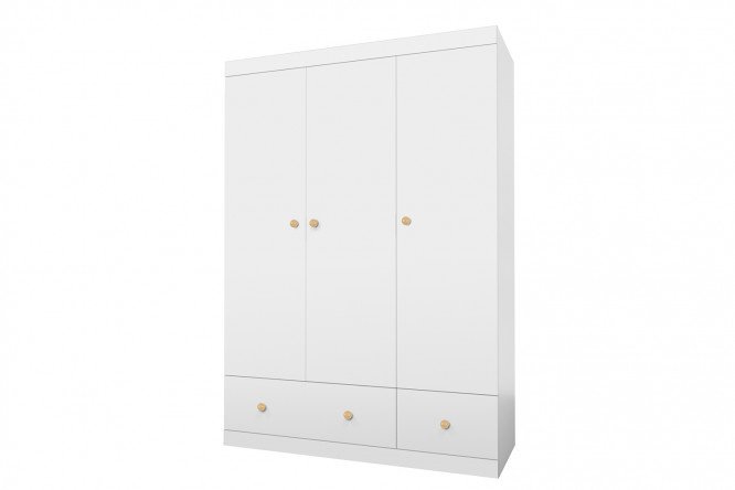 Three-section wardrobe Fun 134.4x190x51.6 cm