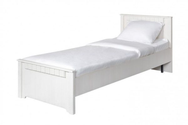 Bed Provence 90x200 cm color Bodega white, premium patina