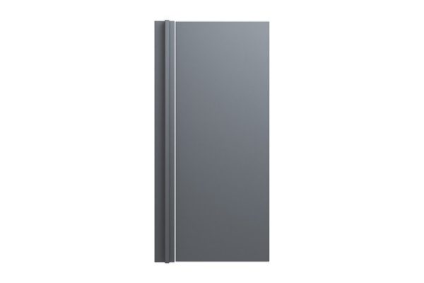 Set of Chloe fronts for wall-mounted corner L-shaped cabinet 25.4x95.6 cm, soft graphite color