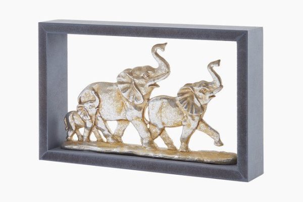 Panel Elephants 32x20x6 cm