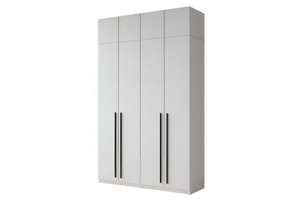 Wardrobe Sofia 4-door, with mezzanine, white