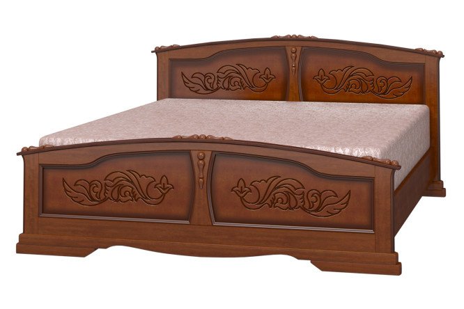Bed without lifting mechanism Elena color walnut 160x200 cm