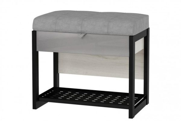 Bench Techno gray, kraft oak white, black