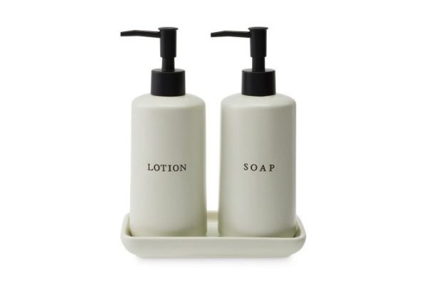 EVIO Turin dispenser set on stand 390 ml, Ceramic