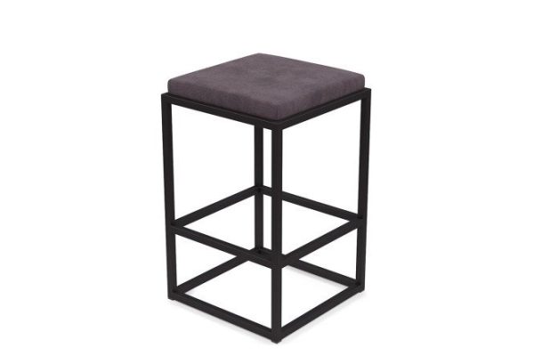 Bar stool Horeca Verm 40x65x40 cm, upholstery color gray, legs black