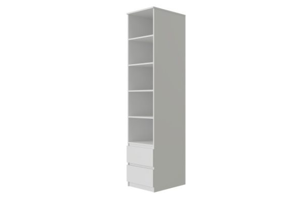 Bookcase with 2 drawers Snowly 45x210x58 cm