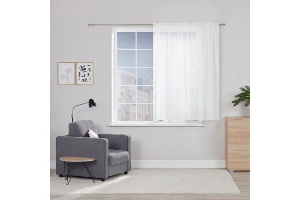 Kitchen tulle on MICASA Lianna ribbon 295x180 cm, 1 piece, beige