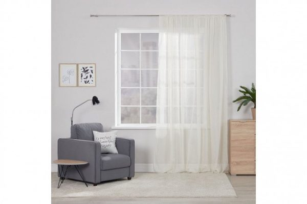 Tulle on ribbon MICASA Gia 300x300 cm, 1 piece, ecru color