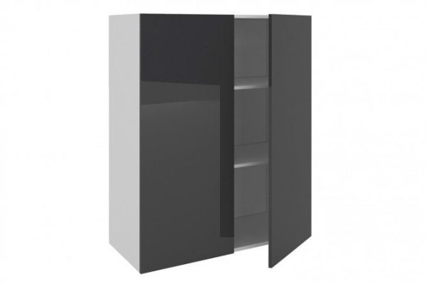 Set of fronts for Amika cabinet 39.6x95.6 cm, color black graphite