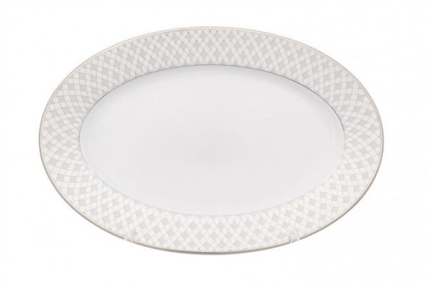 Oval dish Pearl Porcelain