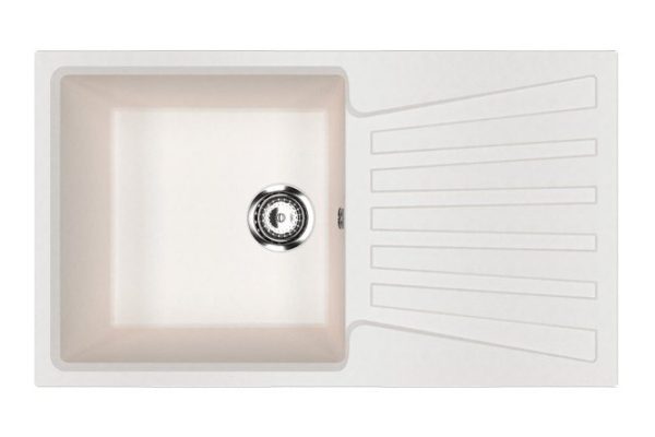 Inset sink with drainer ULGRAN u-703 341 83x48x19 cm