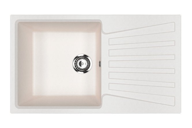 Inset sink with drainer ULGRAN u-703 341 83x48x19 cm