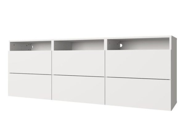 Cabinet 3 shelves and 6 drawers Oscar 180x64 with closers