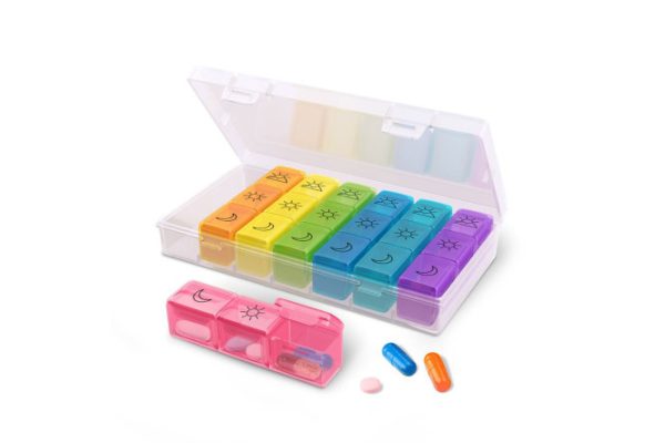 Organizer container Box 630848 for medicines and vitamins 20.5x3.7x11.5 cm