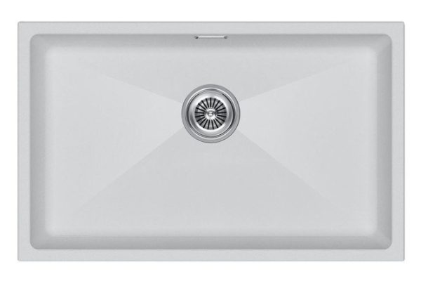 Built-in sink PAULMARK Lumi 74UNI IT-GRANIT LU74-WH 74x46x21 cm