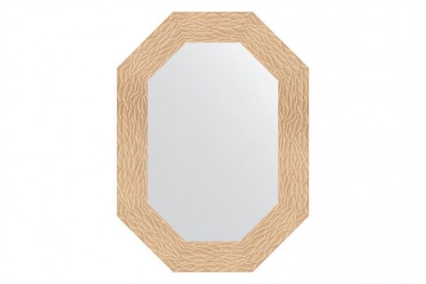 Wall mirror in a baguette frame EVOFORM Polygon BY 7177, golden dunes 56x76 cm
