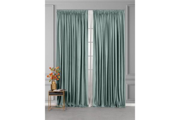 Set of curtains Vilen 200x270 cm, 2 pcs., mint color