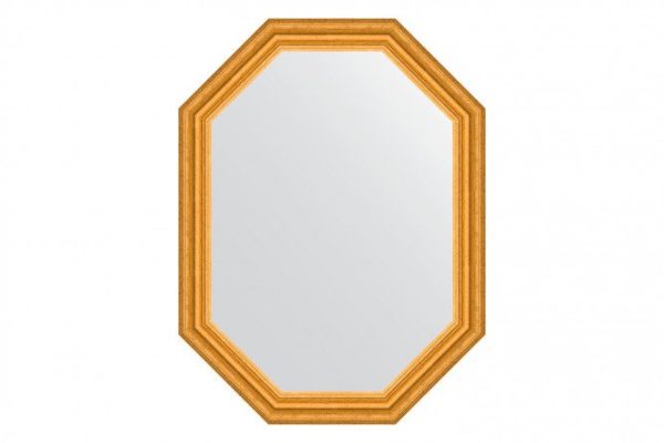 Wall mirror in a baguette frame EVOFORM Polygon BY 7083, aged gold 62x82 cm