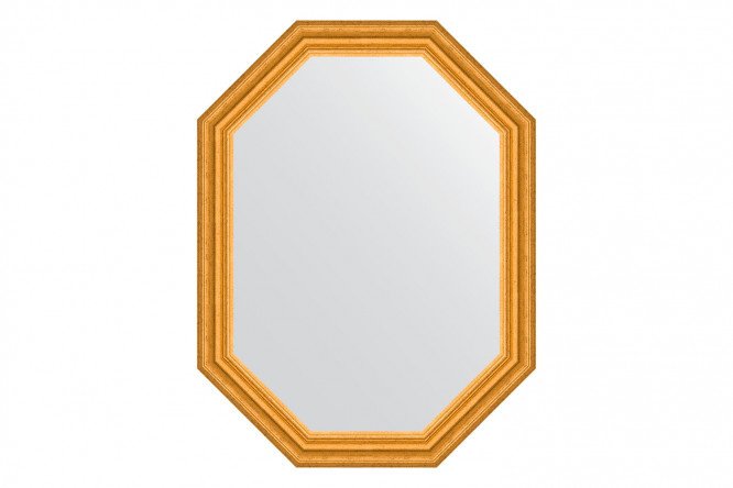Wall mirror in a baguette frame EVOFORM Polygon BY 7083, aged gold 62x82 cm