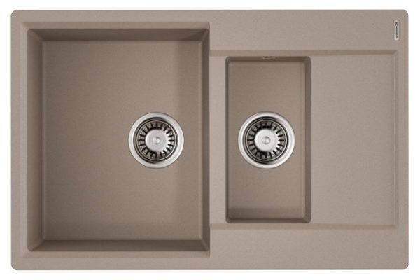 Inset sink with wing OMOIKIRI Daisen 78-2T-SA 4993536 78x51x23 cm