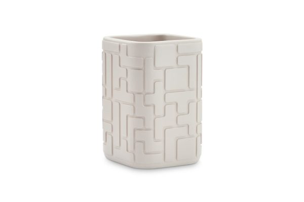 EVIO Loft glass for toothbrushes 8x11x8 cm, Polyresin