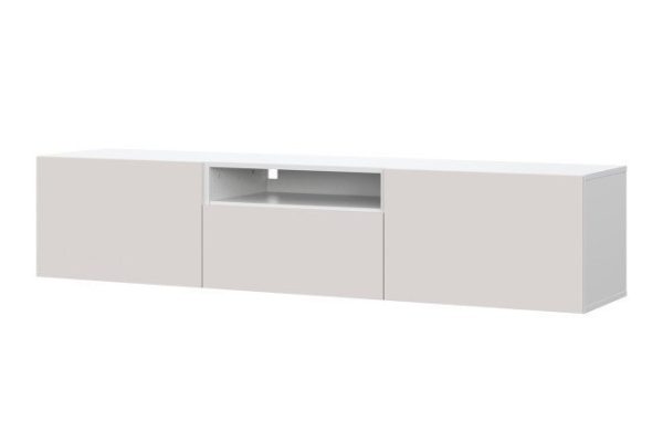 1cdnnb3gskt9ivbca53khvur3oy1ylle.jpg Cabinet Oscar Moon 180x40 with 2 doors, drawer and shelf, white / Santiago soft