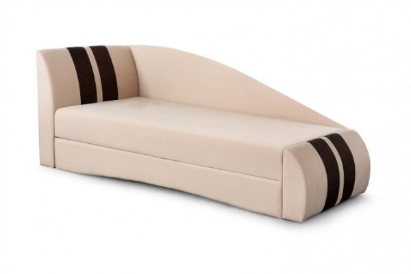 Sofa bed with lifting mechanism Denver 80x190 cm color beige, chocolate