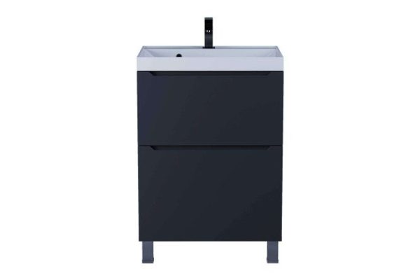 Floor cabinet Tanos 291120331 for bathroom 60.2 cm, frame color black, facade black
