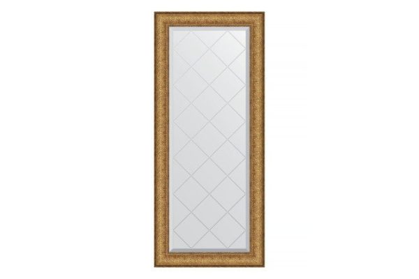 Wall mirror with engraving in a baguette frame EVOFORM copper Eldorado 74x156 cm