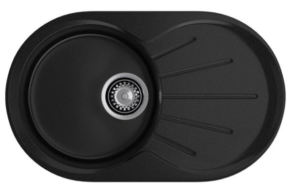 Inset sink with wing GRANFEST Rondo GF-R-750L 75x46x20 cm