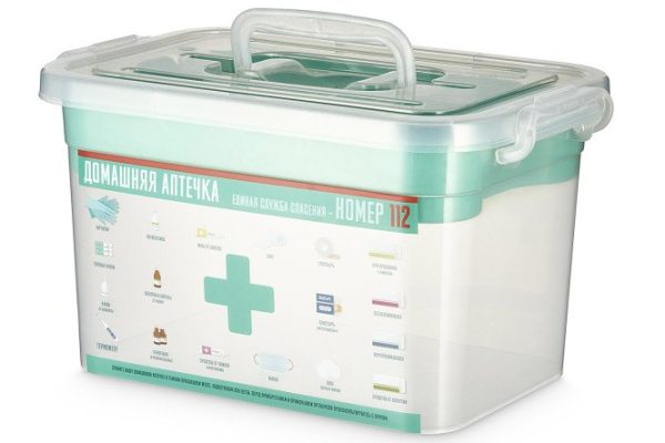 Container with liner Home doctor assorted 31x20x18 cm