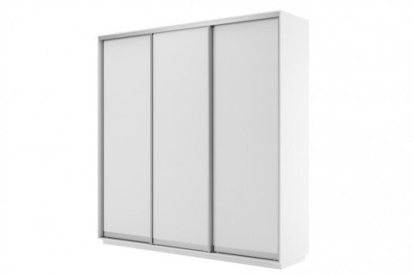 Sliding wardrobe 3-door Slide 180x240x45 cm, white snow