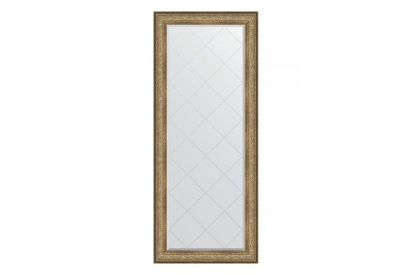 Floor mirror with engraving in a baguette frame EVOFORM BY 6335 vignette antique bronze 85x205 cm