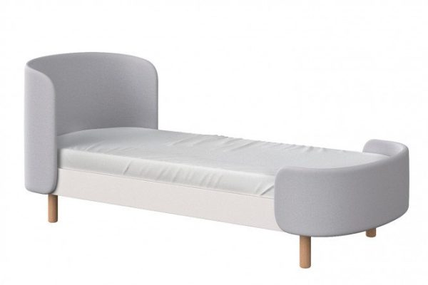 Bed KIDI soft 67x167 cm color white, gray